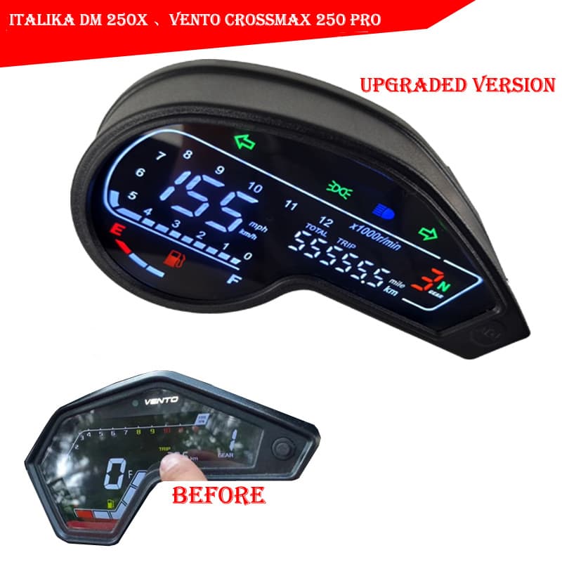 South America hot sale Vento Crossmax 250 off-road motorcycle digital instrument cluster compatible with electronic meter