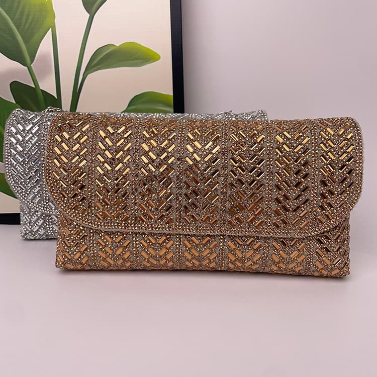 Cross-border Amazon European and American fashion hot diamond banquet bag dress diamond bag wedding clutch dinner bag shoulder bag