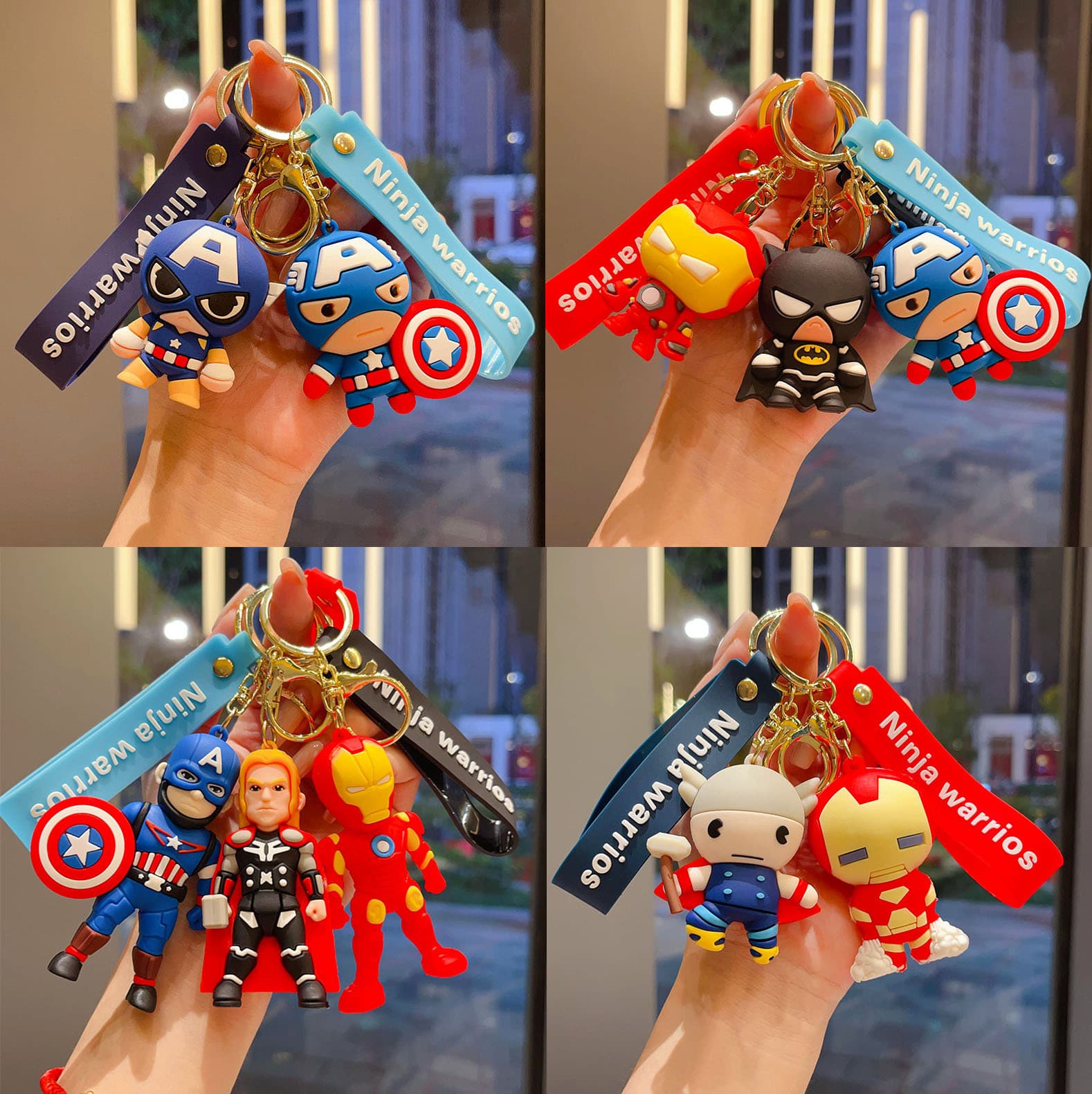 Marvel Avengers Series Keychain Spider-Man Iron Man Hulk Doll Keychain Pendant Wholesale