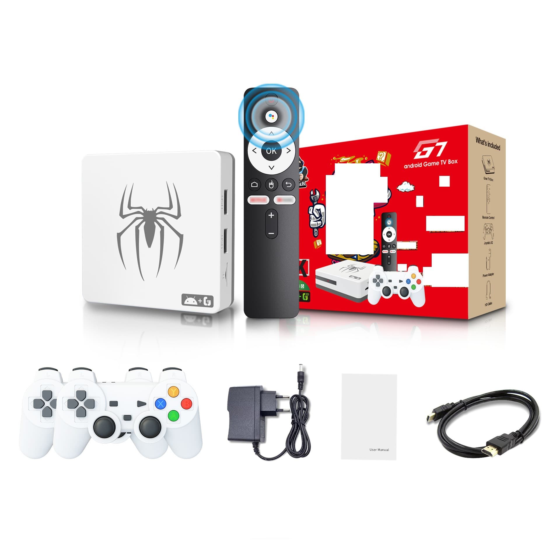 Cross-Border G7 Network Game Set-Top Box 2-in-1 with 35,000+ Games and Wireless Controller, HD Video Machine