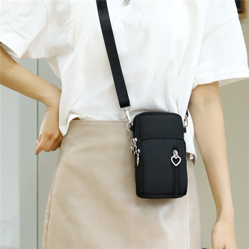 5 phone bag for women crossbody mini small bag, summer phone cloth vertical neck strap portable wrist coin purse