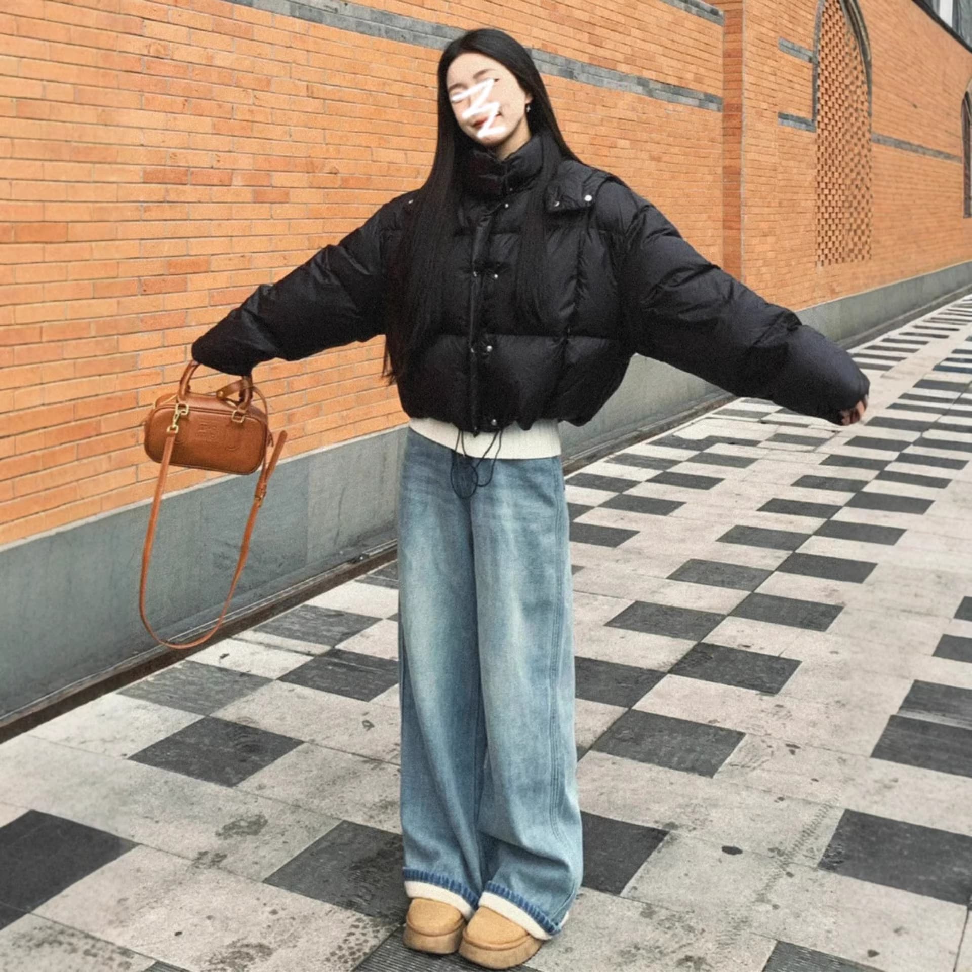 Light Blue Straight-Leg Jeans for Women, Spring and Summer, Petite High-Waisted Slimming Pants, Women's Drapey Wide-Leg Jeans