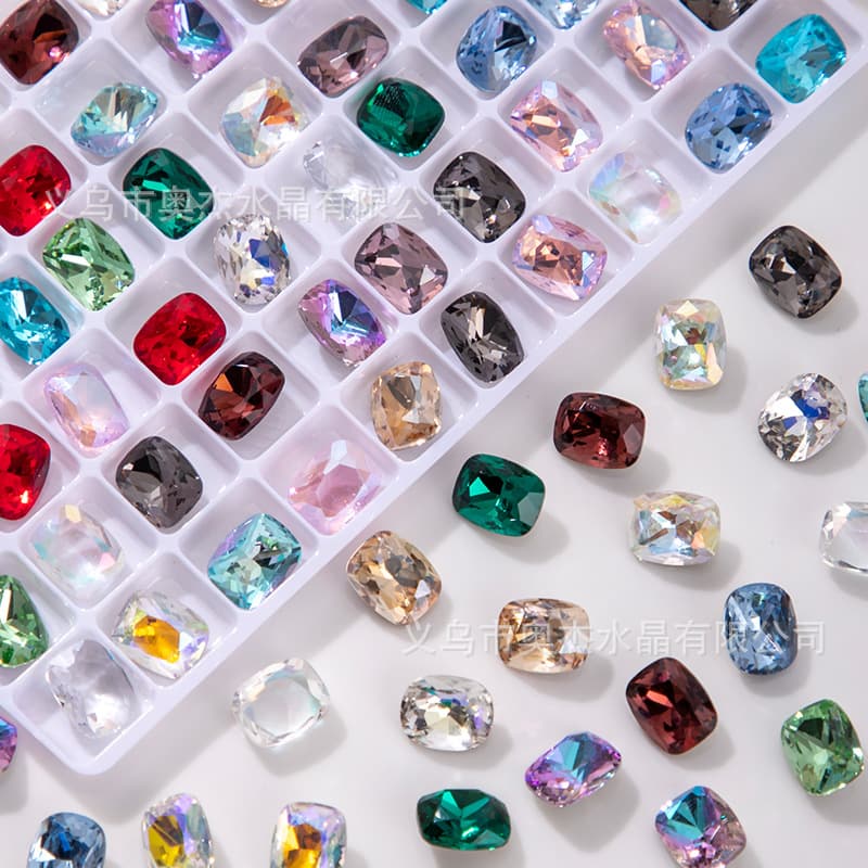 Nail Art Rhinestones Bling Nail Diamonds Pointed Back Rhinestones Ice Sugar Heart Pillow K9 Special Shape Nail Art Accessories Glass Rhinestones