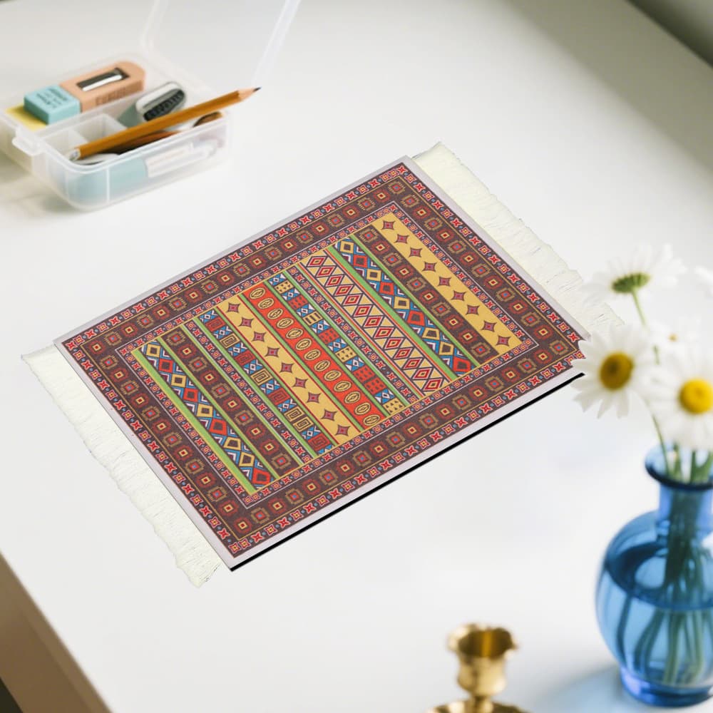 Wholesale Persian Mat from Source Factory Vintage Arabic Series Mouse Pad Thickened Non-Slip Fringed Mat Flannel Cloth Pad