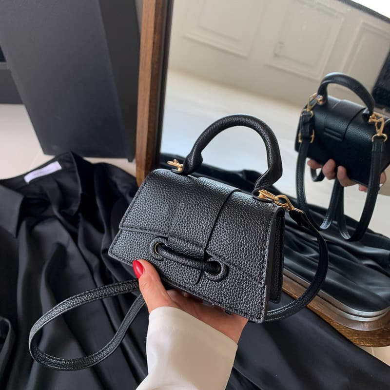 Solid Color Simple Temperament Handbag 2025 New Versatile Ins Shoulder Crossbody Bag Small Square Bag Korean Style Shoulder Bag