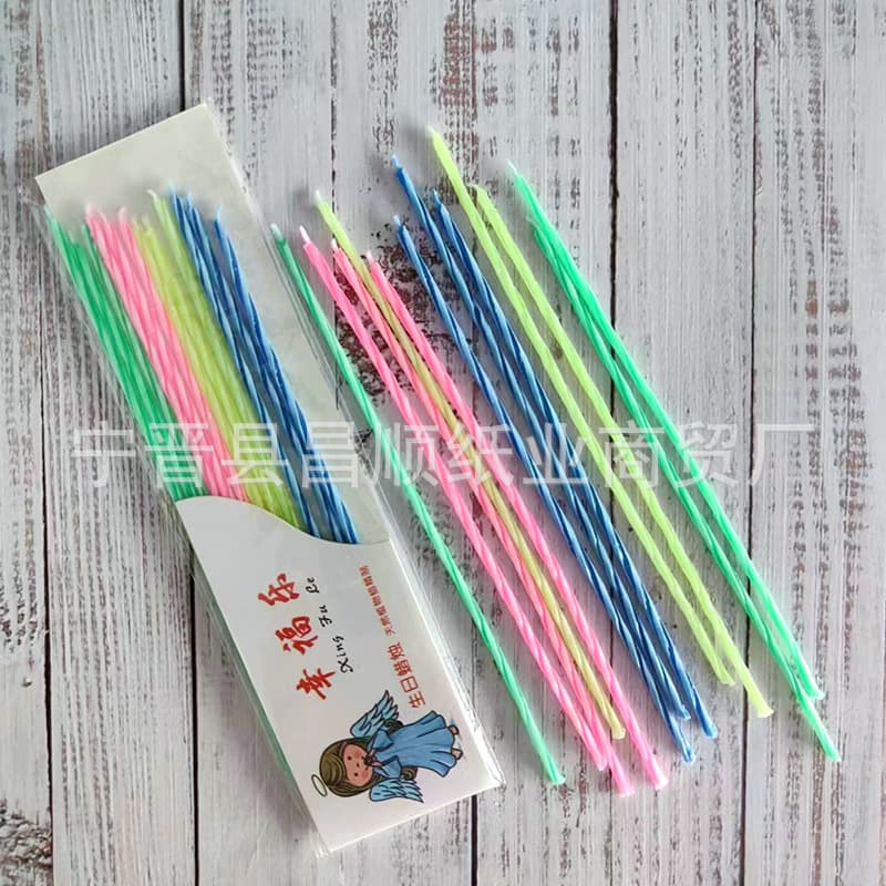 Wholesale Colorful Spiral Birthday Candles, Thread Spiral Candles, Cute Long Birthday Cake Candles