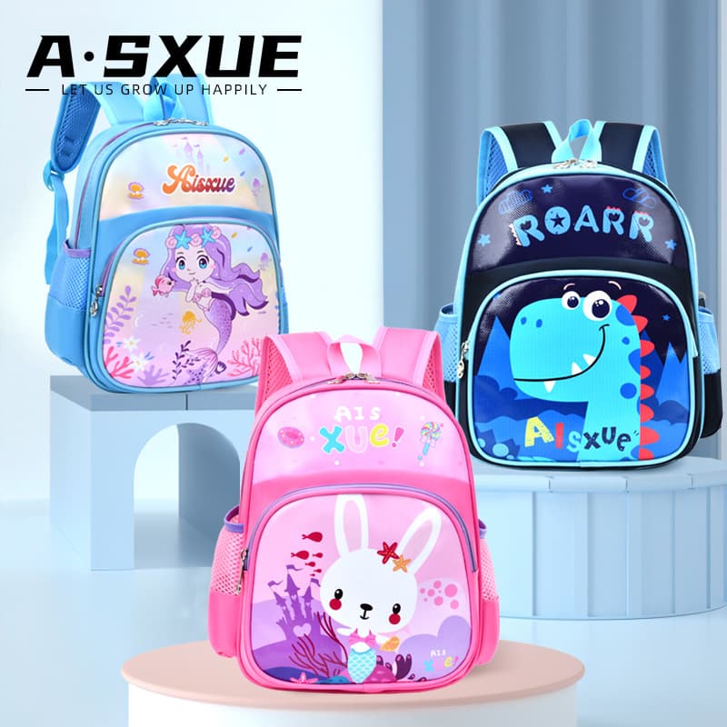 Cartoon Cute Backpack for Kindergarten Boys and Girls Ages 3, Spine-Protecting Weight-Reducing Kids Backpack Bags In Stock