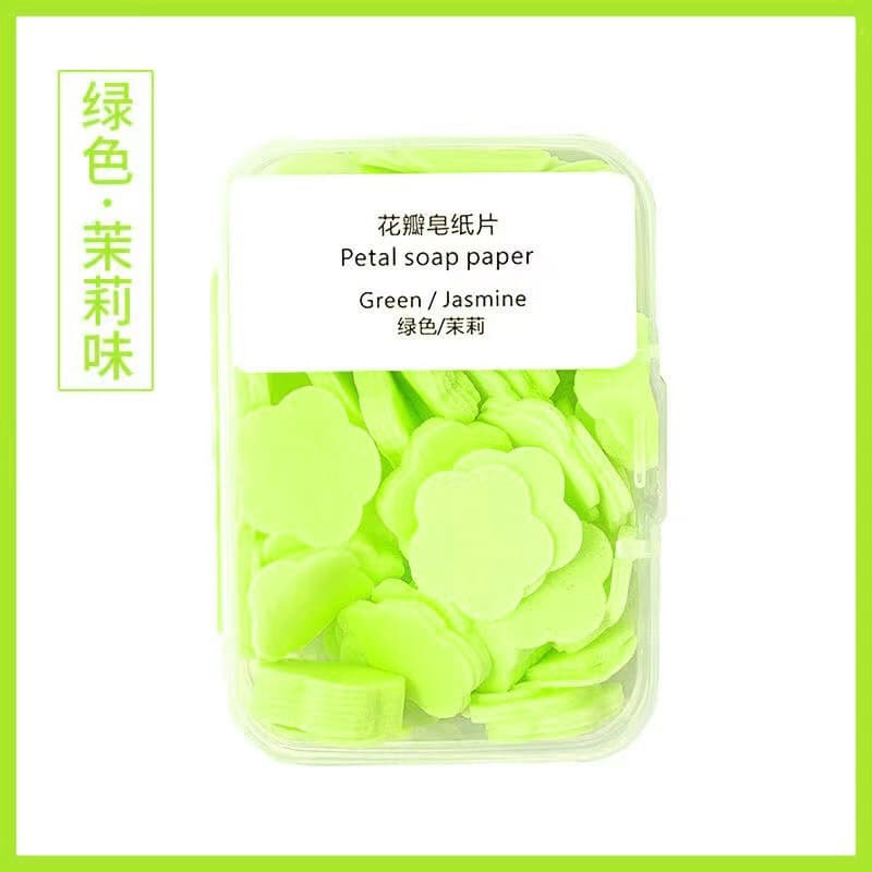 Portable Soap Sheets Student Boxed Petal Rose Disposable Kids Hand Washing Sheets Soap Paper Mini Soap Flakes