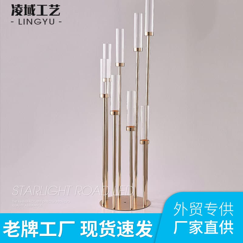 2023 Wedding Aisle Guide Light Transparent Acrylic Candle Holder Accessories Step-by-Step Wedding Hall Decoration Prop Lighting