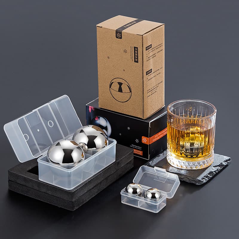 304 Stainless Steel Round Metal Freeze Cubes for Red Wine, Beer, Whiskey, Creative Set