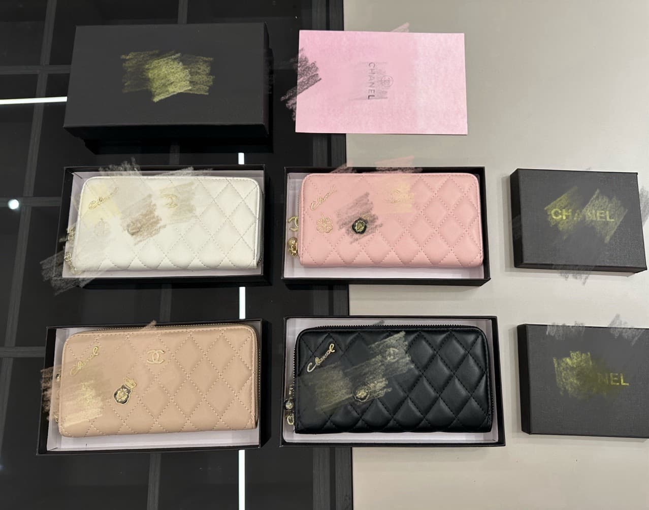 High-Quality Designer Women's Wallet Cross-Border Wholesale Chanel-Style Zipper Wallet Multi-Card Holder Card Case Coin Purse for Women