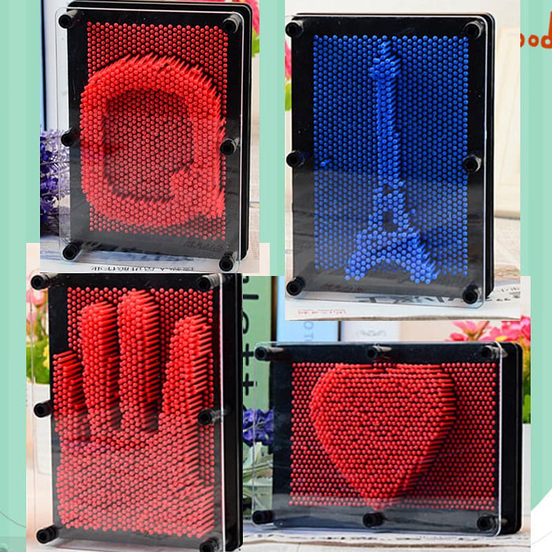 Plastic square handprint 3D cloned hand model, ever-changing needle painting pinart, three-dimensional needle carving painting, children's home furnishings