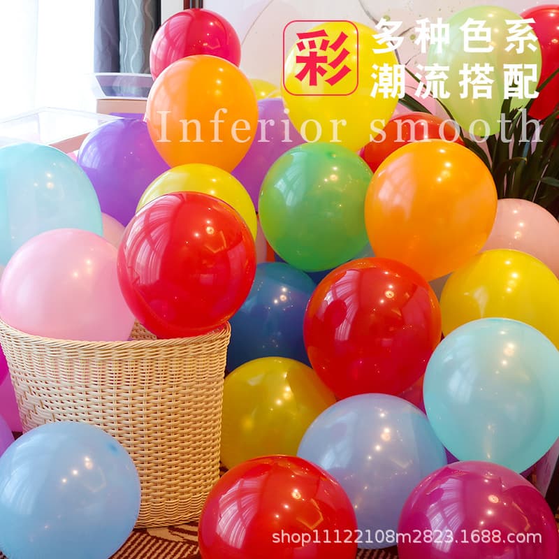 Thickened burst-proof red colorful balloons for children's birthday parties, weddings, and scene decoration wholesale