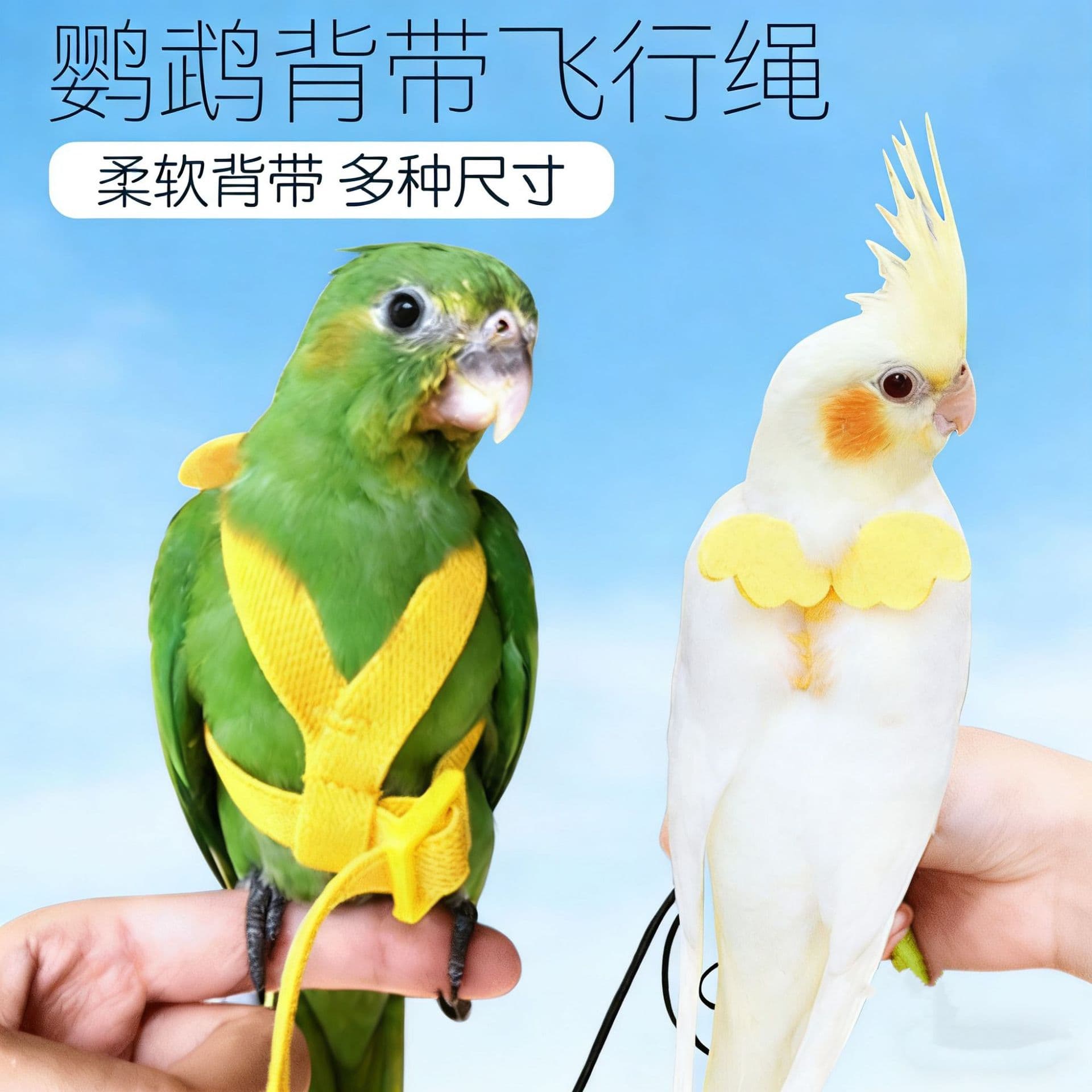 Parrot Tether Leash Ultra-Light Thin Foot Ring for Budgerigars, Lovebirds, Cockatiels, Small Birds, Little Angel Harness Bird Walking Leash