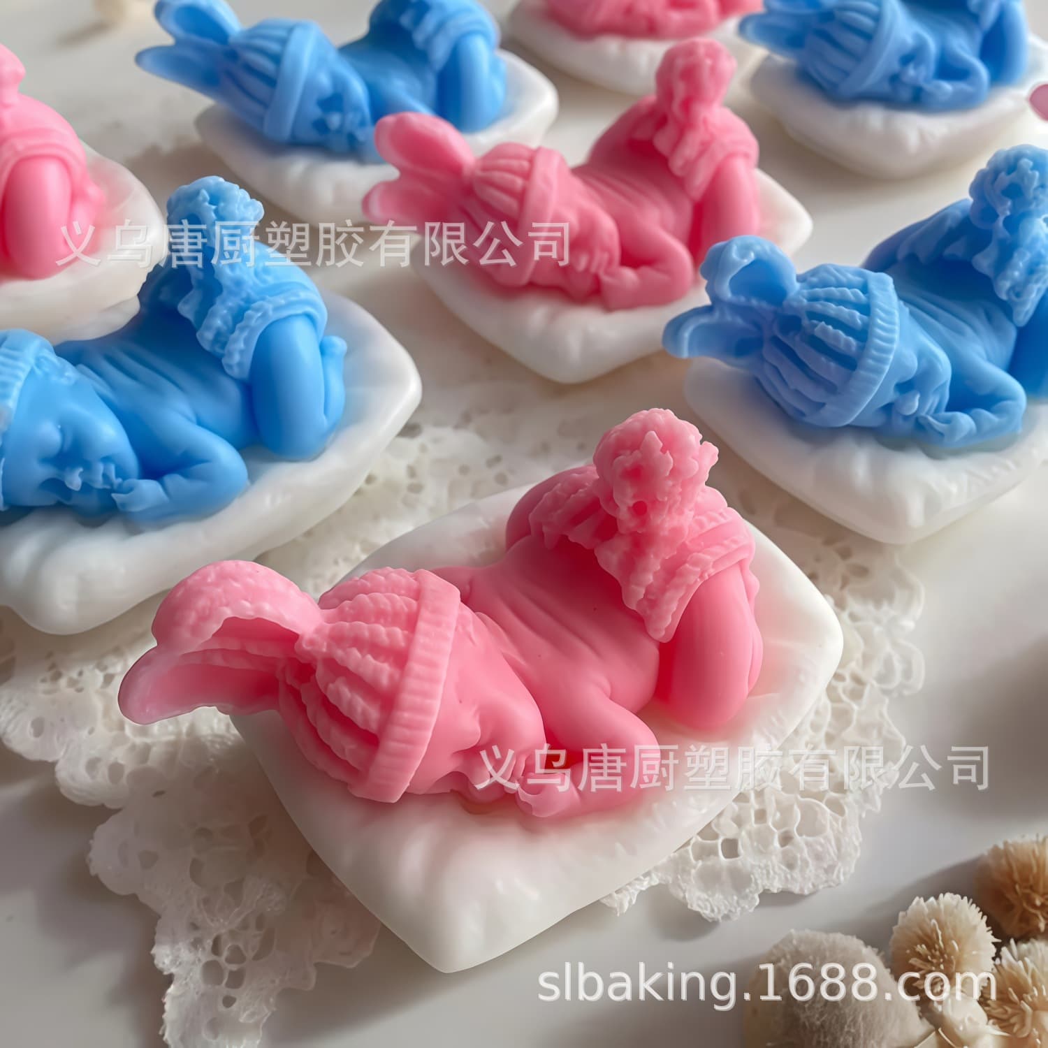 Realistic Baby Soap Squeeze Silicone Mold, DIY Irregular Sleeping Angel Baby Candle Plaster Mold