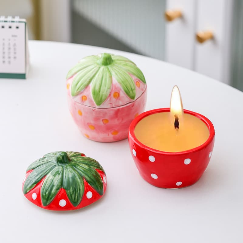 DIY Aromatherapy Candle Empty Jar, Scented Peace Apple Candle for Christmas Birthday Gift