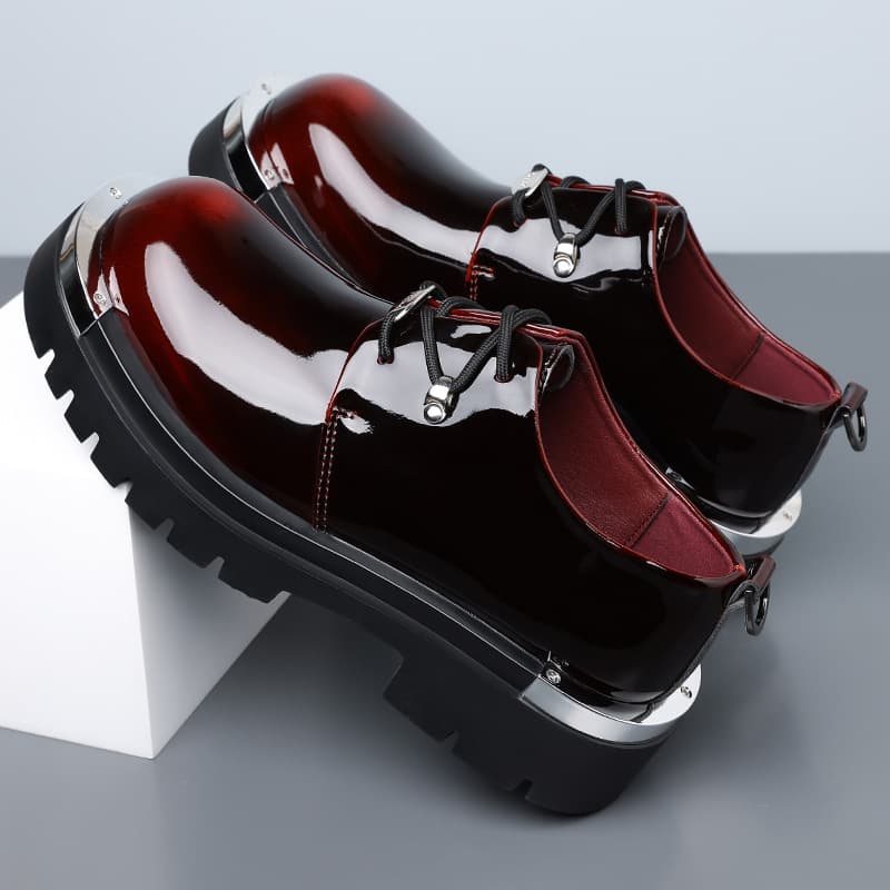 Amazon Cross-Border Men's Big-Toe Derby Shoes Business Casual Formal Work Commute Height-Increasing Shoes 651014 Big-Toe