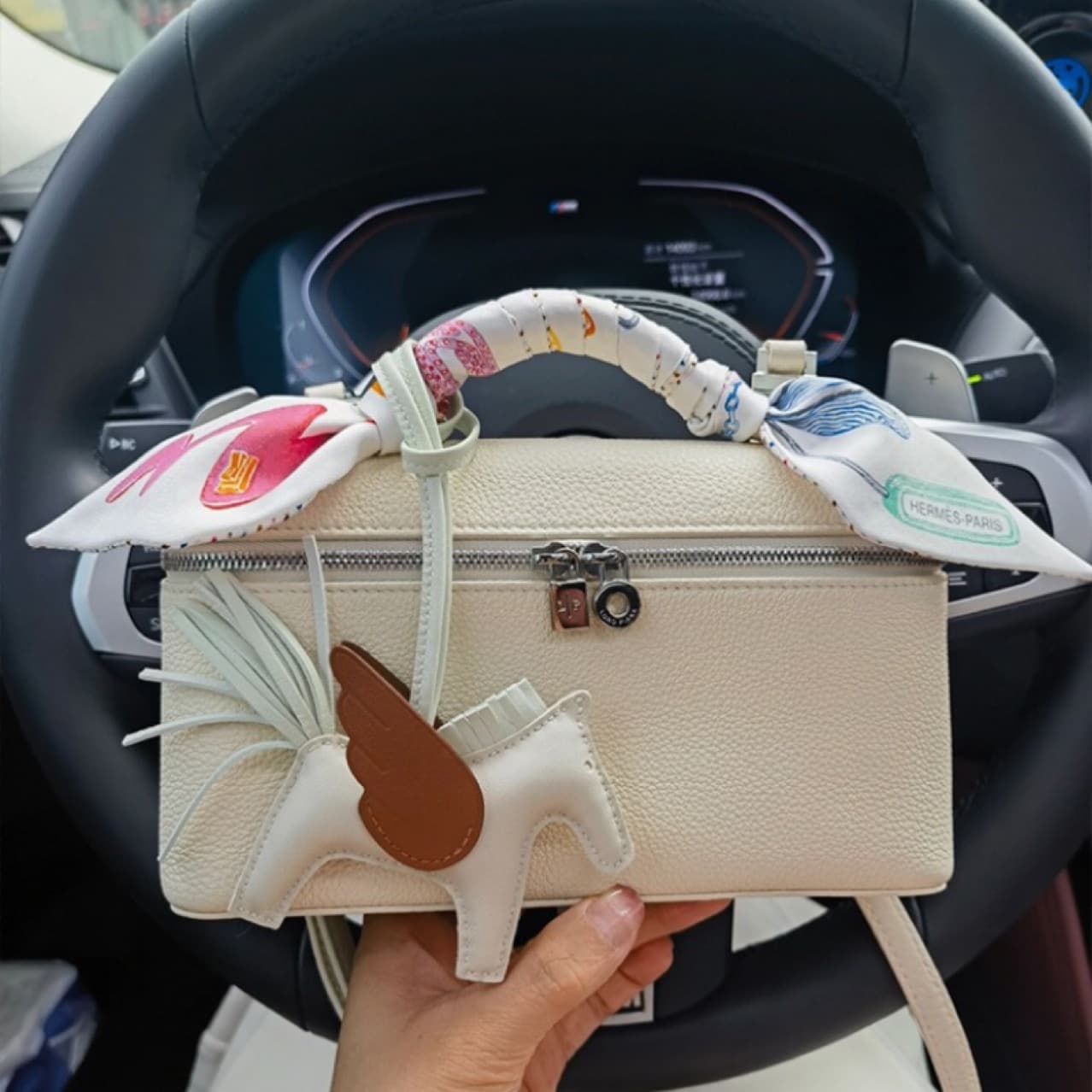 Lorolp Handheld LP19 Lunch Box Bag Gigipiana Cowhide Leather Shoulder Crossbody Box Bag Mini