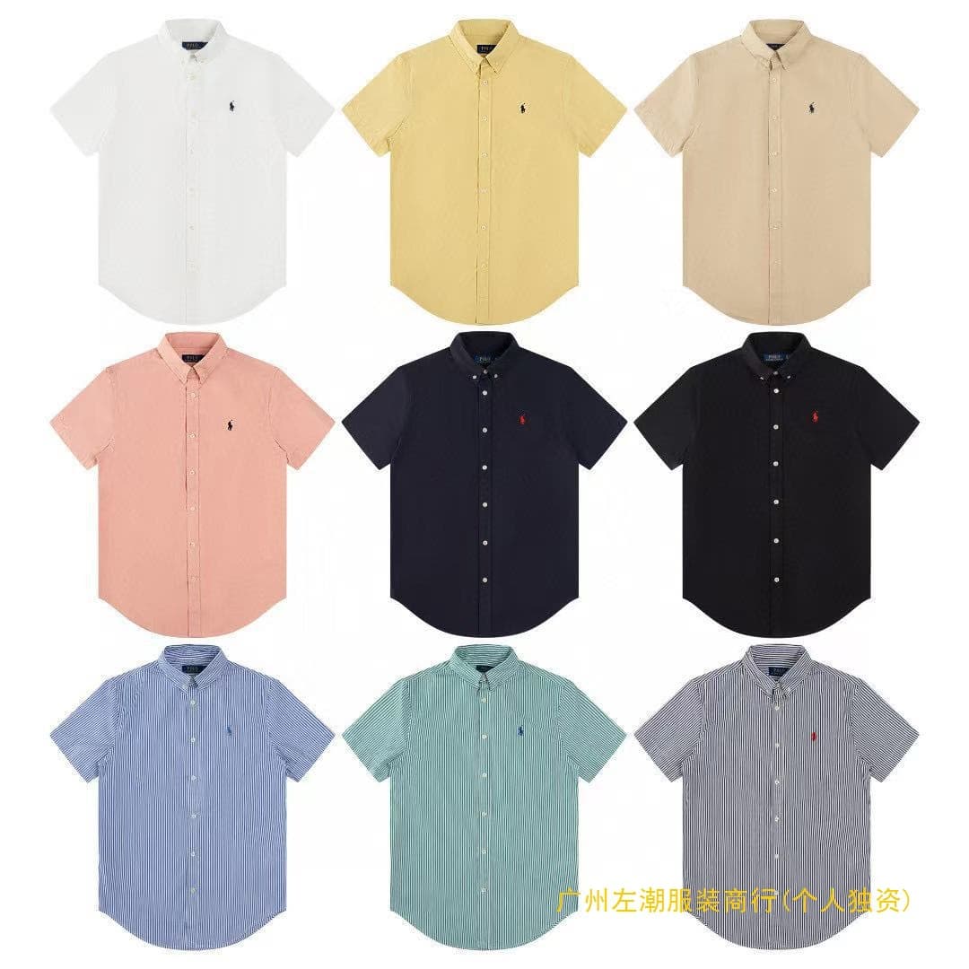 High Quality Scannable RL Ralph Lauren Pony Logo Embroidered Striped Short Sleeve Polo Shirt for Men and Women
