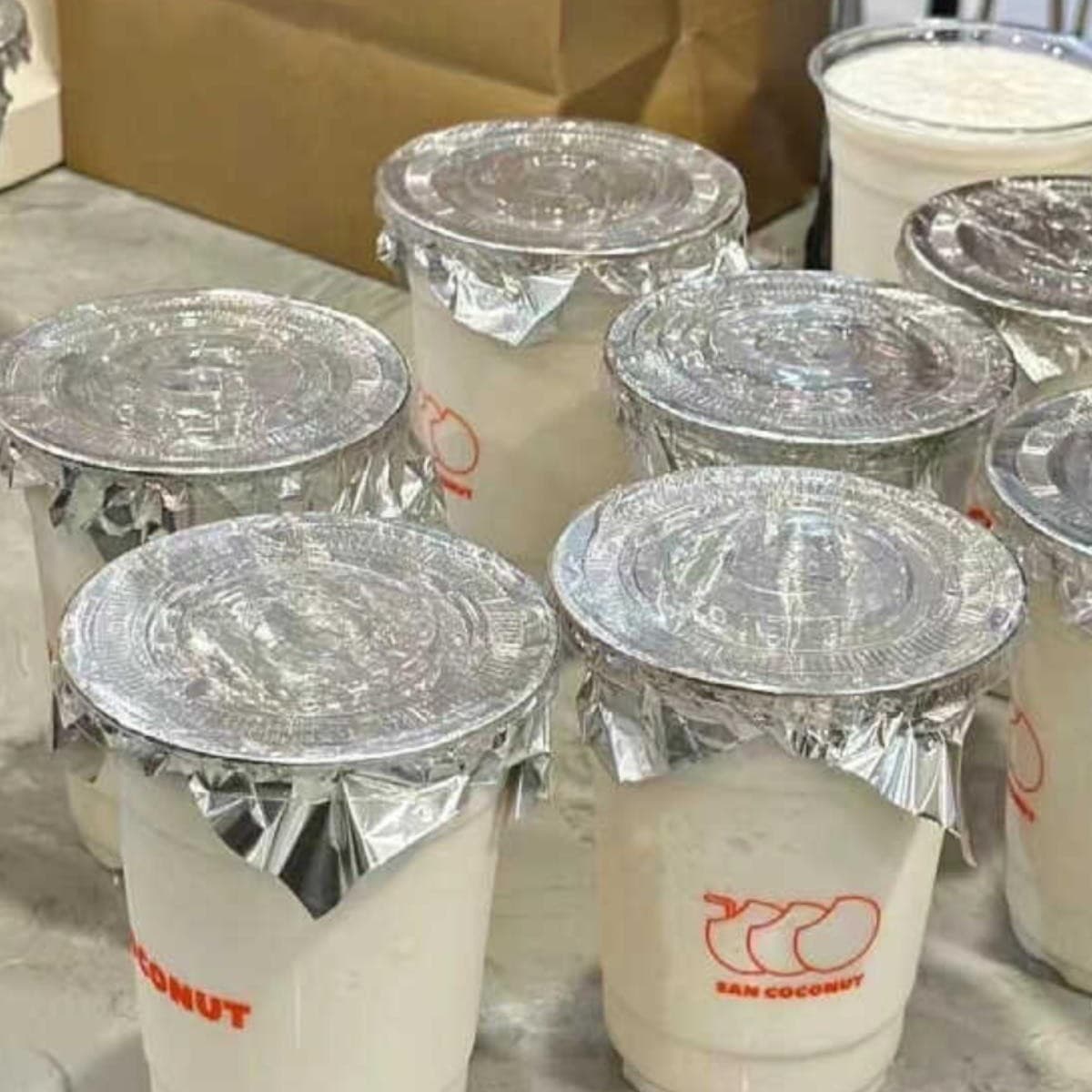 Coffee and milk tea cup sealing foil to prevent overflow and side leakage, claypot soup, Buddha Jumps Over the Wall handmade silver aluminum foil, 98 openings.