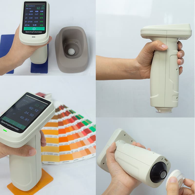 Portable Colorimeter High Precision Benchtop Spectrophotometer for Printing Paint Color Comparison Testing