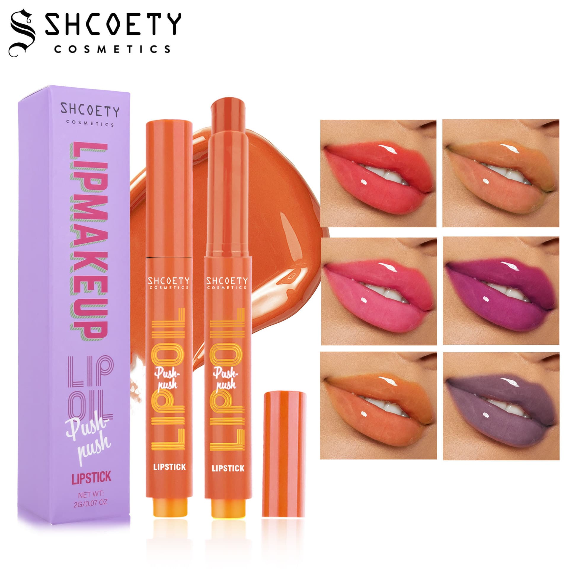 SHCOETY Cross-border Cosmetic Jelly Press Lipstick Solid Water Gloss Lip Gloss Mirror Lip Glaze Multi-color Export Lip Balm