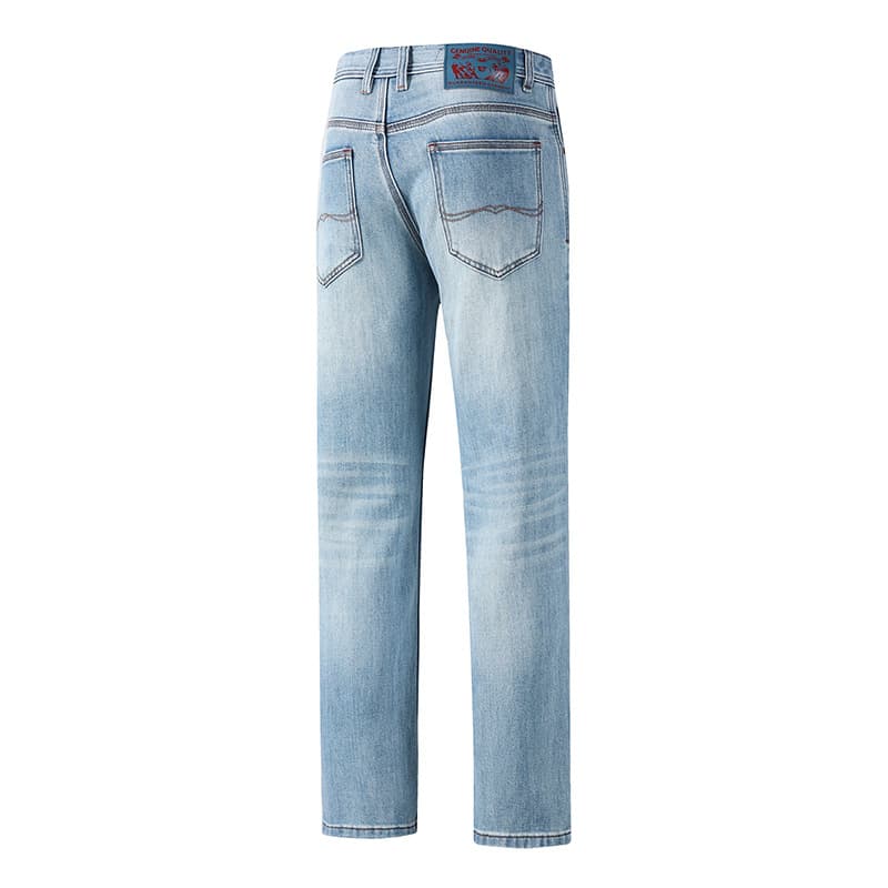 Spring/Summer Lightweight American Style High-End Luxury European Nine-Point Jeans for Men, Slim Straight Stretch Fit