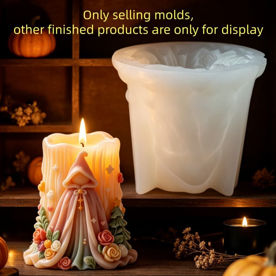 BD Wizard Ghost Resin Silicone Mold Wizard Ghost Concrete Cement Silicone Mold