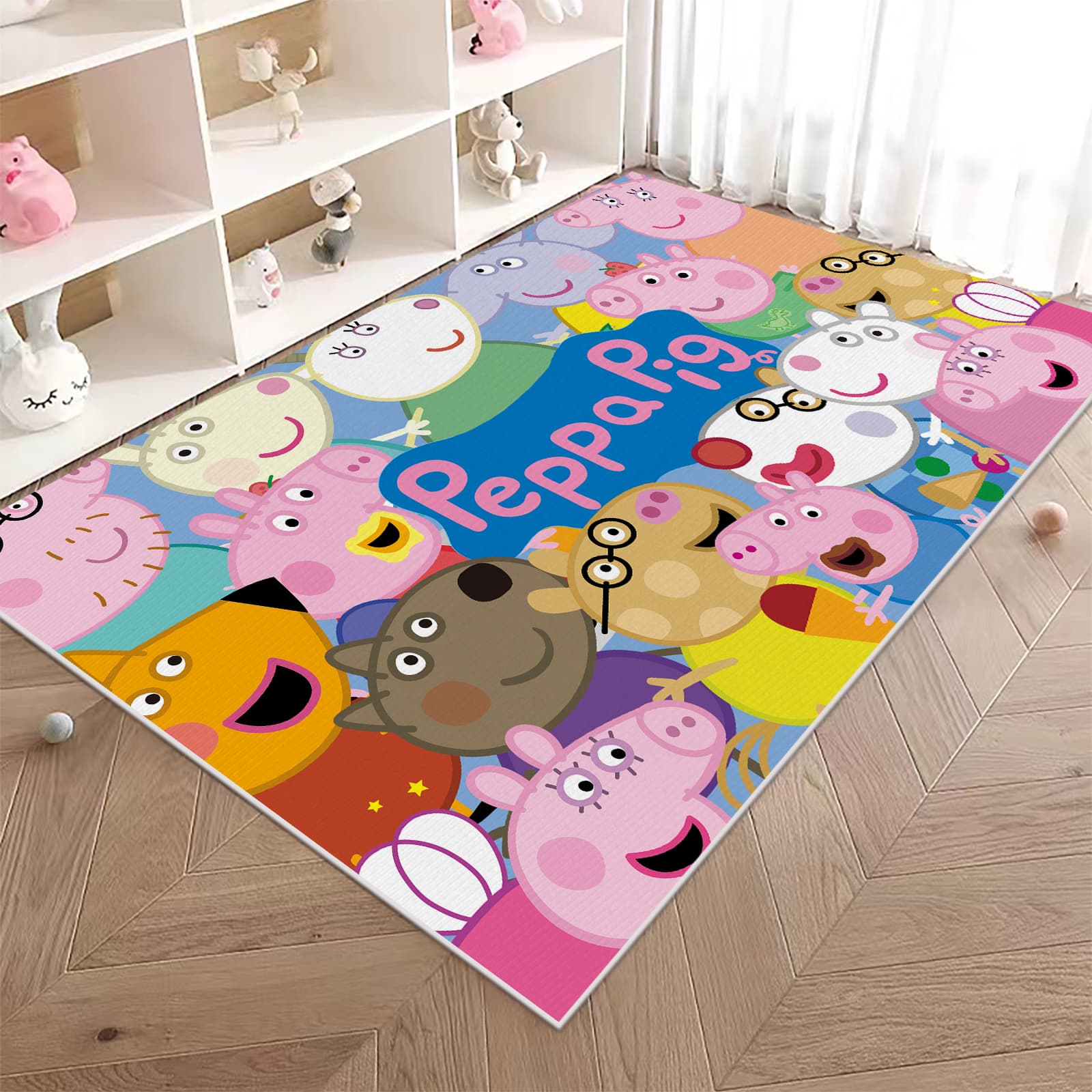 Peppa Pig Living Room Bedroom Crawling Mat Kids Room Bedside Carpet Cartoon Study Reading Area Play Mat Rug