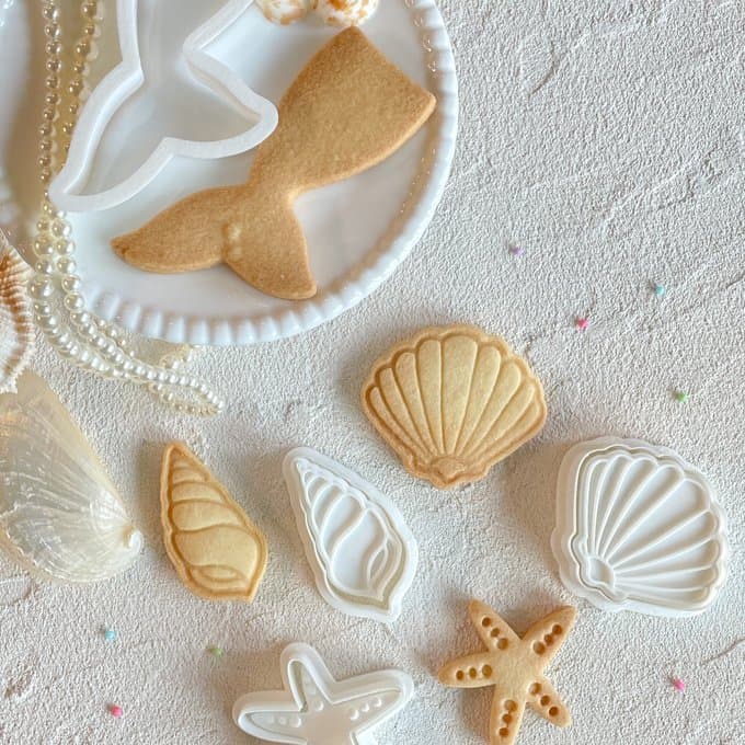 Summer Beach Seashell Cookie Cutter Set Starfish Cake Decorating Mold Home Baking Tool Kit