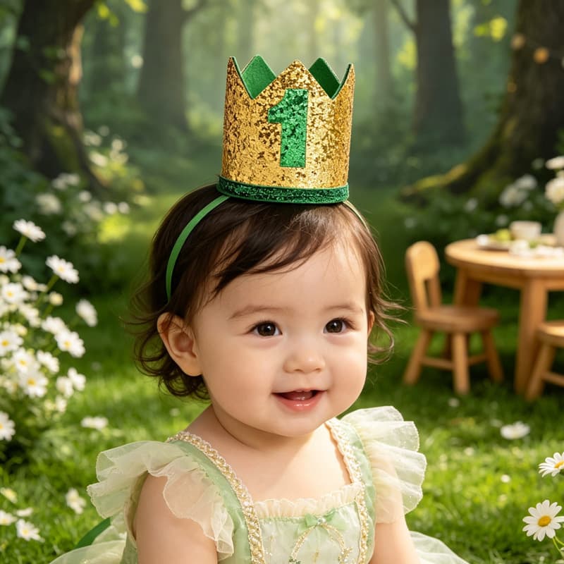 Ins Style Cross-border Forest Hawaiian Dinosaur Theme Party Decoration Crown Hat Children's 1st Birthday Hat