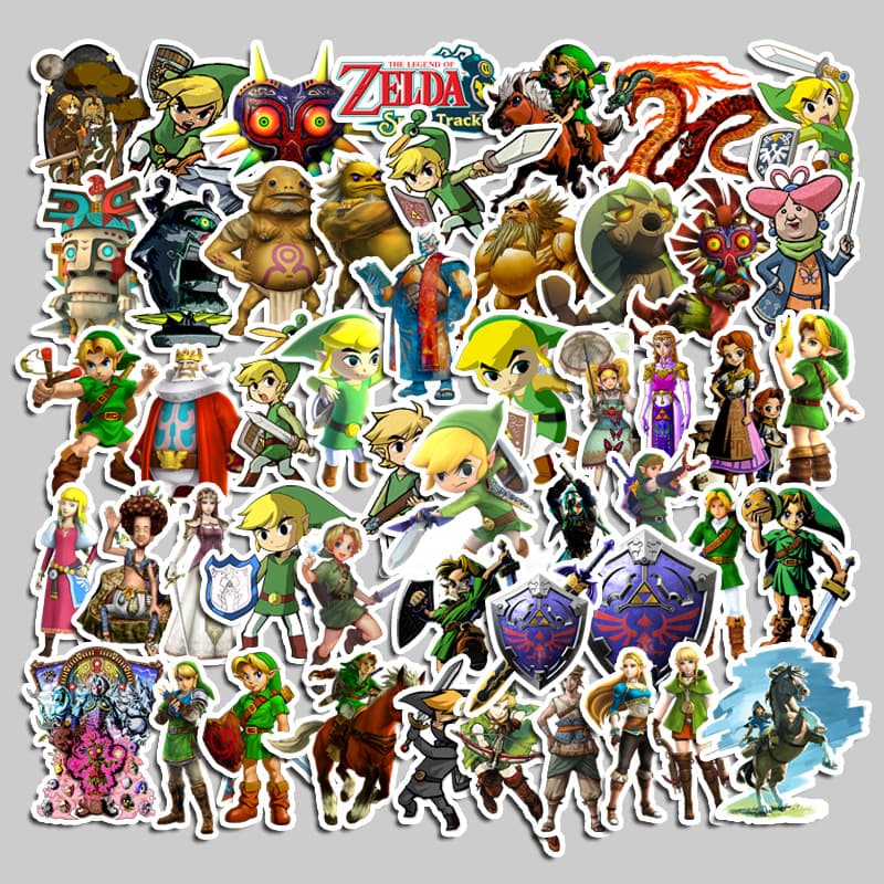 50 Legend of Zelda suitcase stickers, laptop stickers, no glue left, waterproof DIY photo album stickers