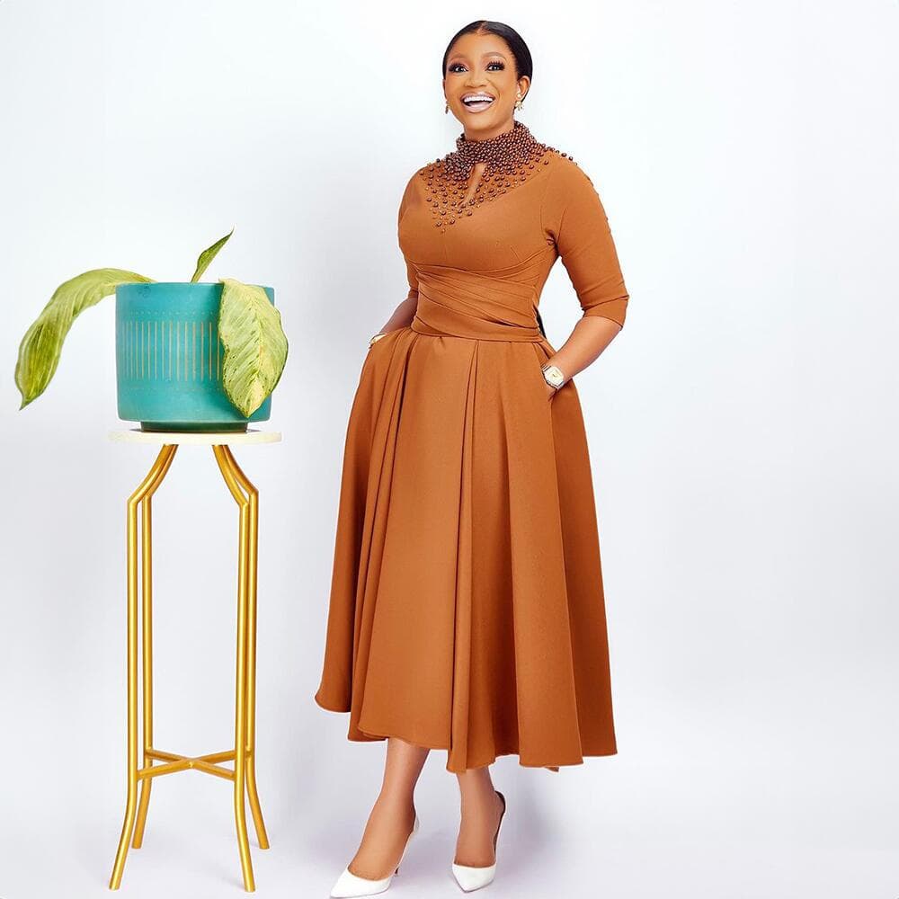 Cross-border foreign trade women's clothing Africa elegant diagonal wide belt pocket design dress stand-up collar same color front and back beads