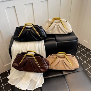 New Cross-Border Cloud Bag Unique Design Pleated Ring Light Luxury Texture Handheld Shoulder Bag Versatile Crossbody Bag