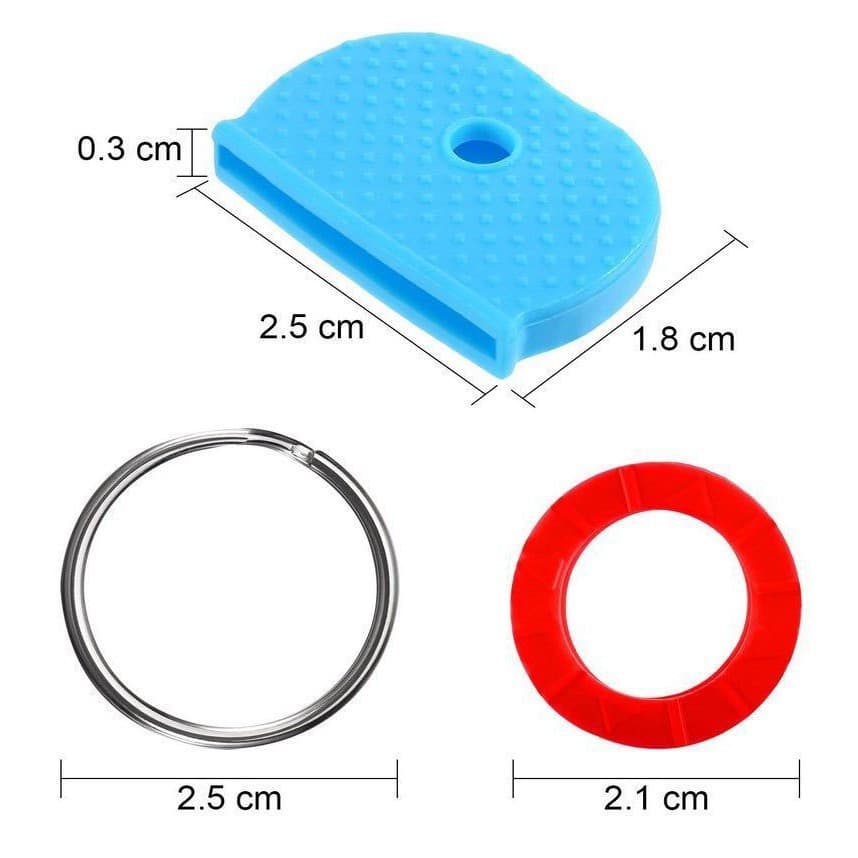 Colorful Silicone Key Caps Tags Key Recognition Ring Key Classifier Modern Art Style Key Accessories