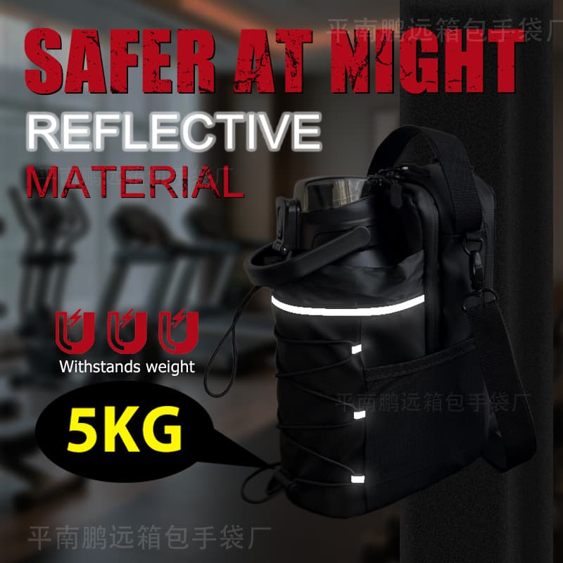 Amazon Hot Selling New Fitness Magnetic Water Bottle Bag with Large Capacity Multifunctional Sports Specific Water Bottle Bag in Stock