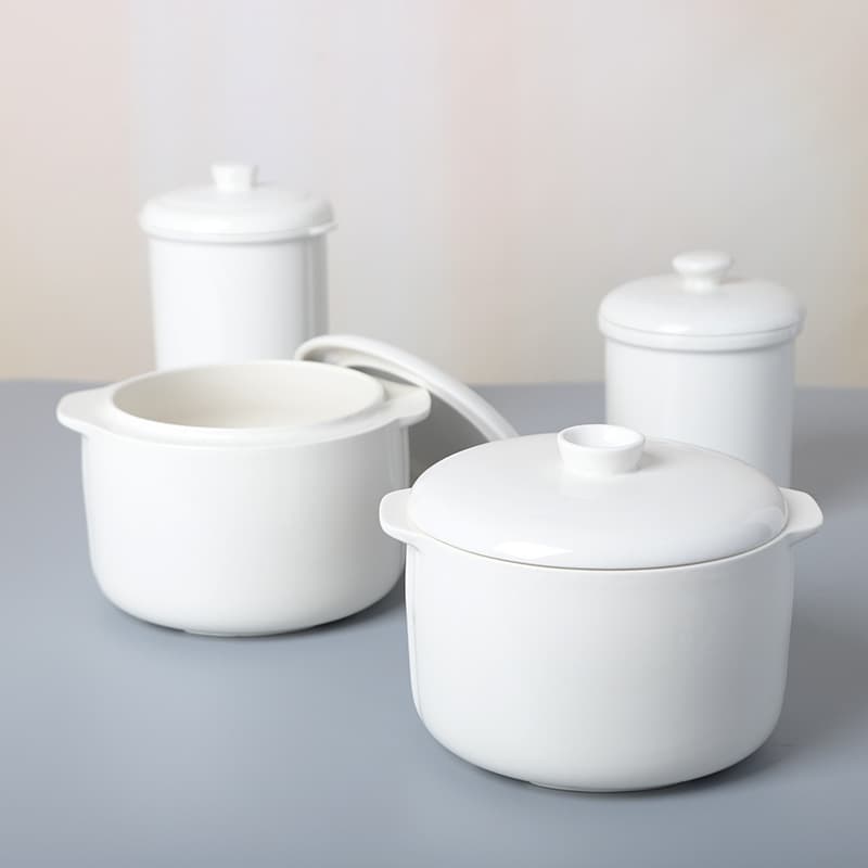 1L Double-Handled Household Ceramic Double-Boiling Pot with Lid, Dedicated Ceramic Inner Pot for Electric Steamer, Bird's Nest Soup Pot, Shaxian Clay Jar
