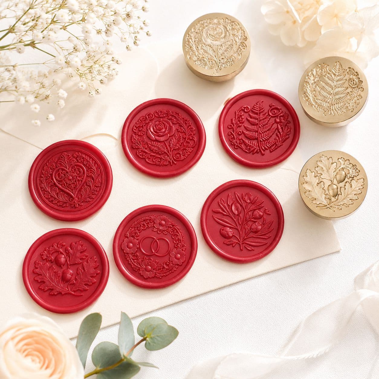 Cross-border new fire paint seal wedding style round fire paint seal picture design LOGO fire paint seal fire paint sticker