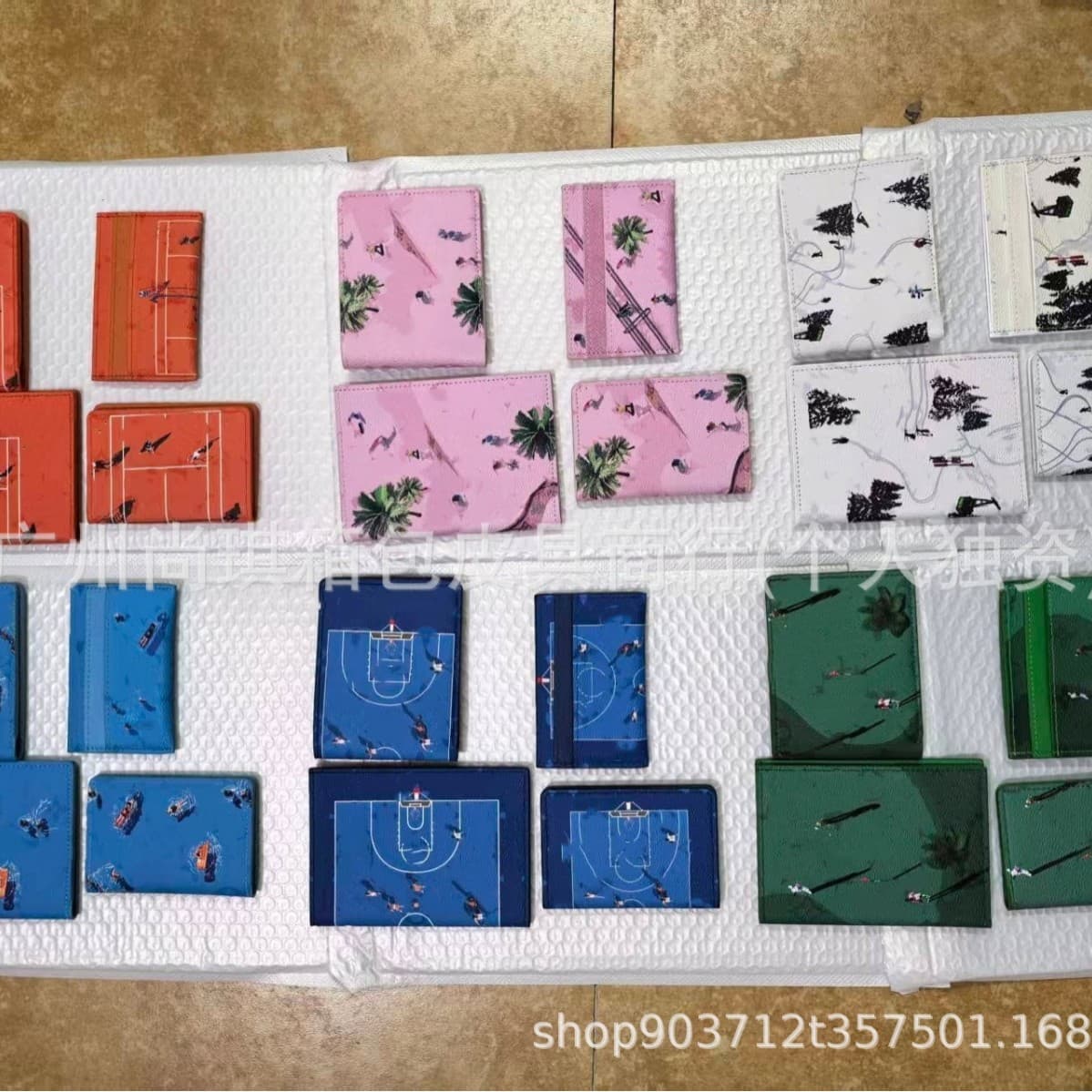 New Arrival Vacation Series Short Multi-Slot Card Holder Large Capacity Versatile Wallet Passport Holder Unisex for Wholesale