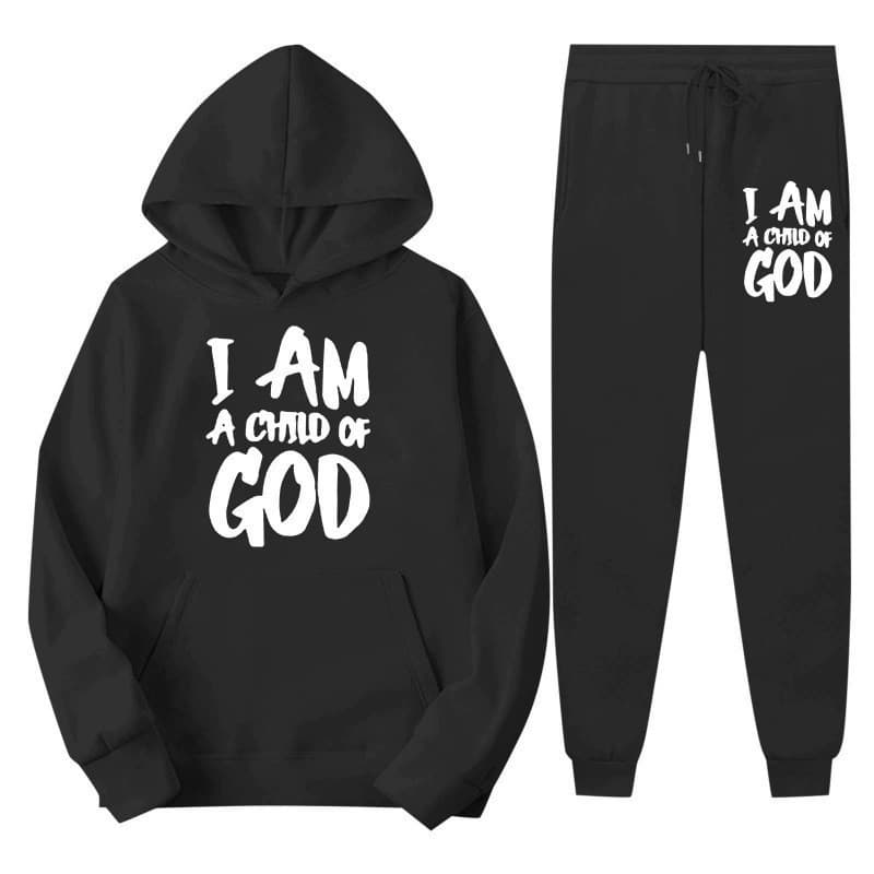 2025 Cross-border European and American Trendy Brand Fleece Hoodie and Sweatpants Set New Couple Letter Print Hoodie Women's Set