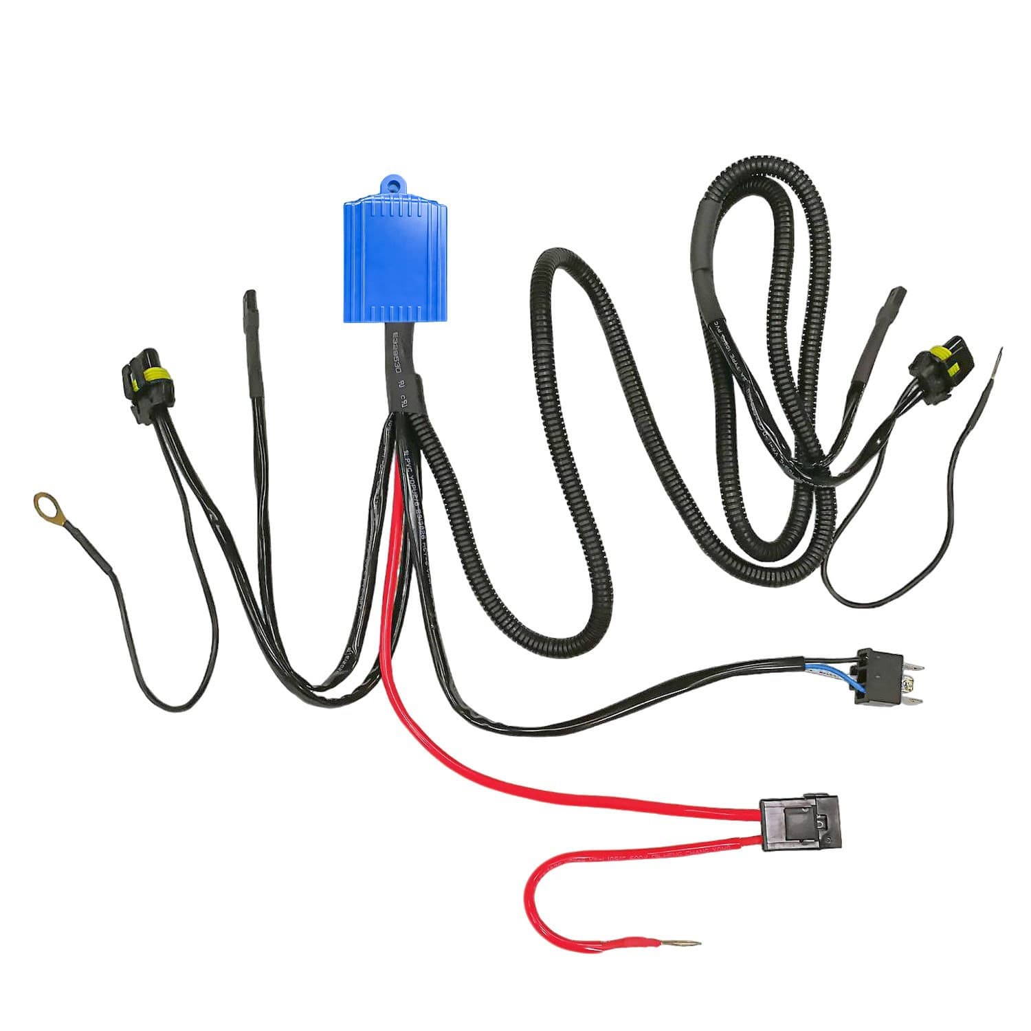 Wholesale H4 Headlight Retractable Bulb Spot Light 1-to-2 Lens Wiring Harness High Power Hi/Lo Beam Conversion Modification Kit for Low Beam and High Beam