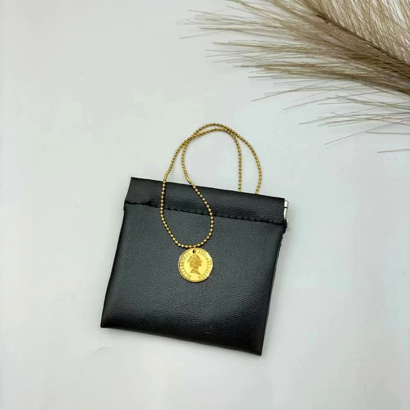 Snap Closure Organizer Pouch Auto-close Wired Earphone Storage Portable PU Coin Purse Wallet Lipstick Makeup Bag
