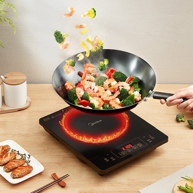 Midea induction cooker household electric ceramic stove high power household induction stove fierce fire RT21E0105
