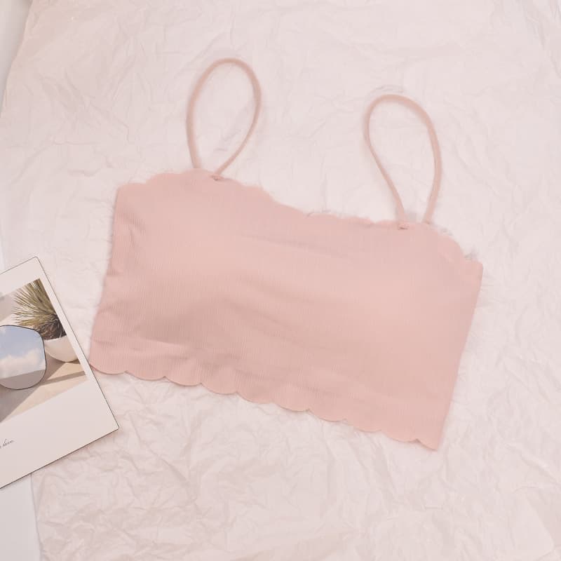 Long Ice Silk Ribbed Strappy Backless Tube Top with Pads, Seamless Camisole Base Layer, Versatile Innerwear, Southeast Asia Wholesale