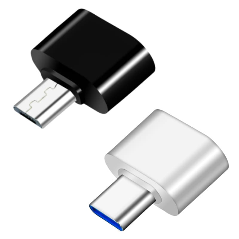 OTG adapter for mobile phones, USB flash drives, and card readers; USB 2.0 to Type-C micro Android V8 TPC converter.