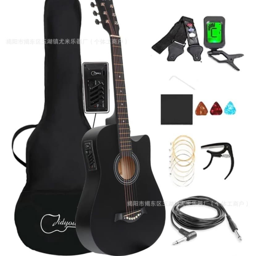 Cross-Border 38inch Electric Guitar, Acoustic Guitar, Beginner Practice Guitar, Popular Guitar, Guitar Instrument Wholesale
