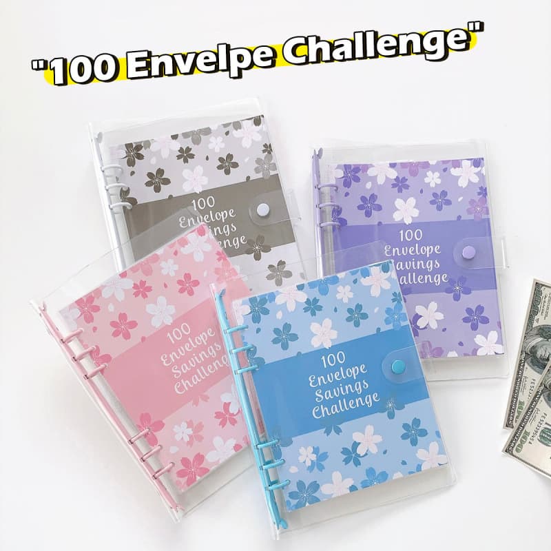 100EnvelopeChallenge loose-leaf notebook 100-day money saving notebook challenge cash savings
