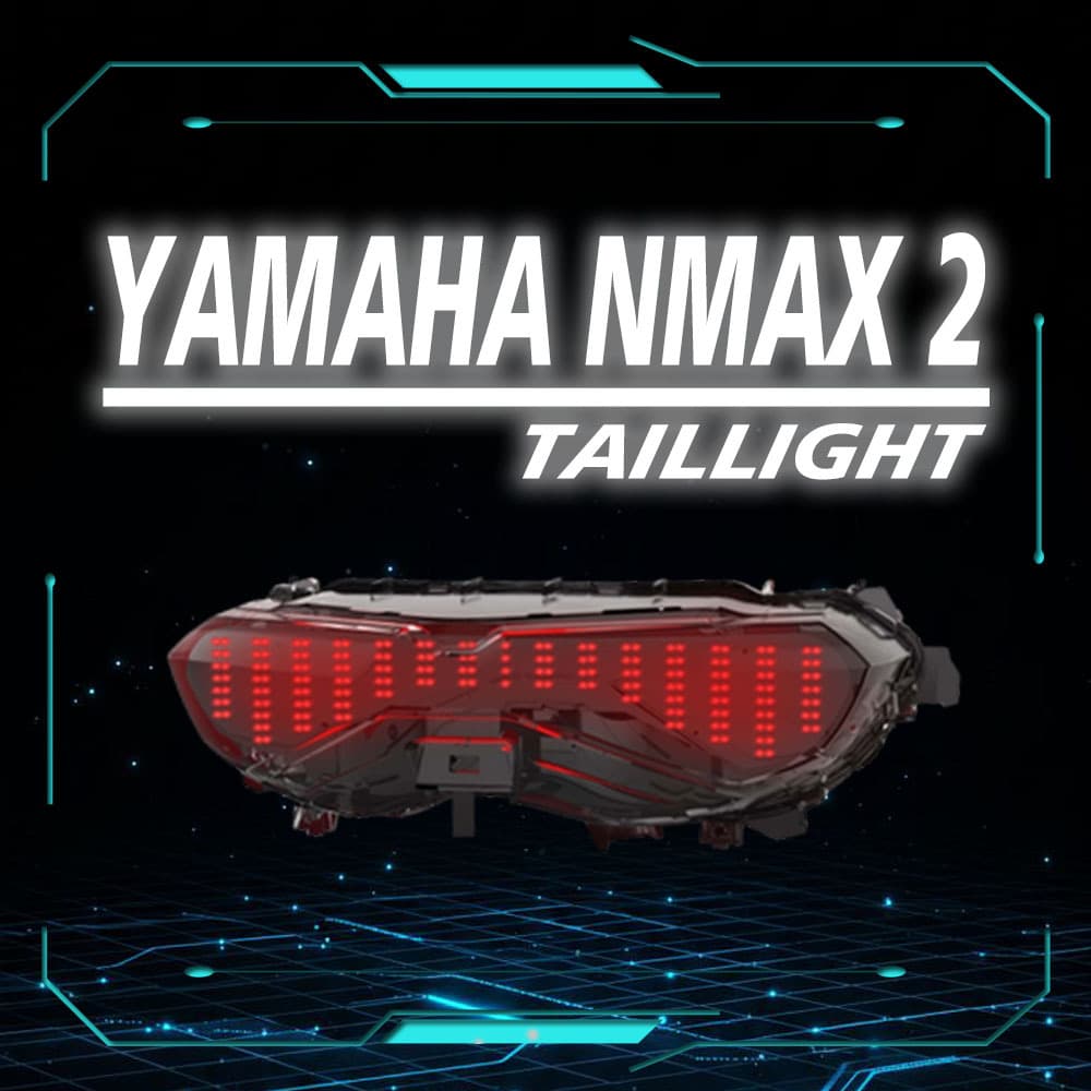 Compatible with YAMAHA NMAX V2 Motorcycle LED Brake Tail Light Modification Kit Turn Signal Brake Light