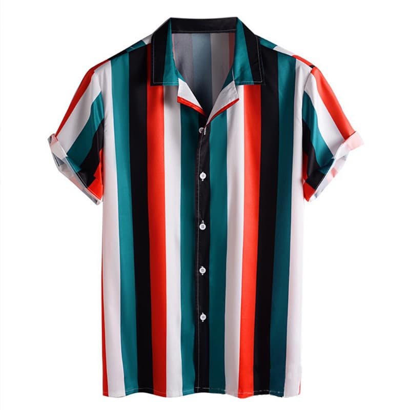 2024 Cross-Border Trade Summer New Plus Size Men's Casual 3D Digital Print Short Sleeve Shirt