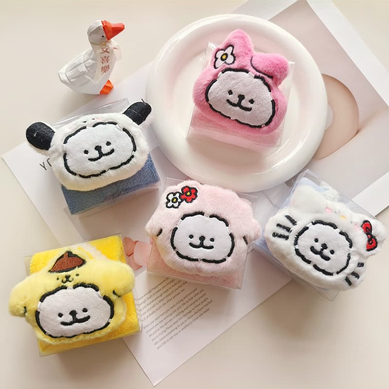Cartoon Line Art White Dog Towel Hand Towel Hangable Thickened Children's Face Towel Kindergarten Return Gift